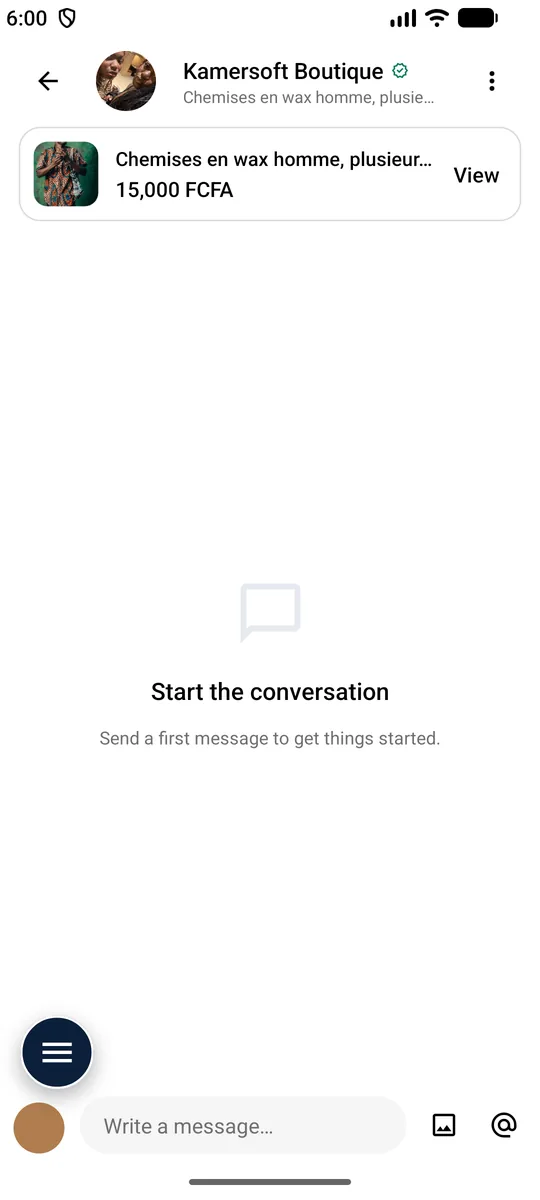 Messaging — Talk to the seller.