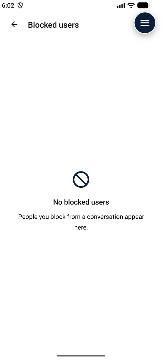 Blocked members — The members you blocked.